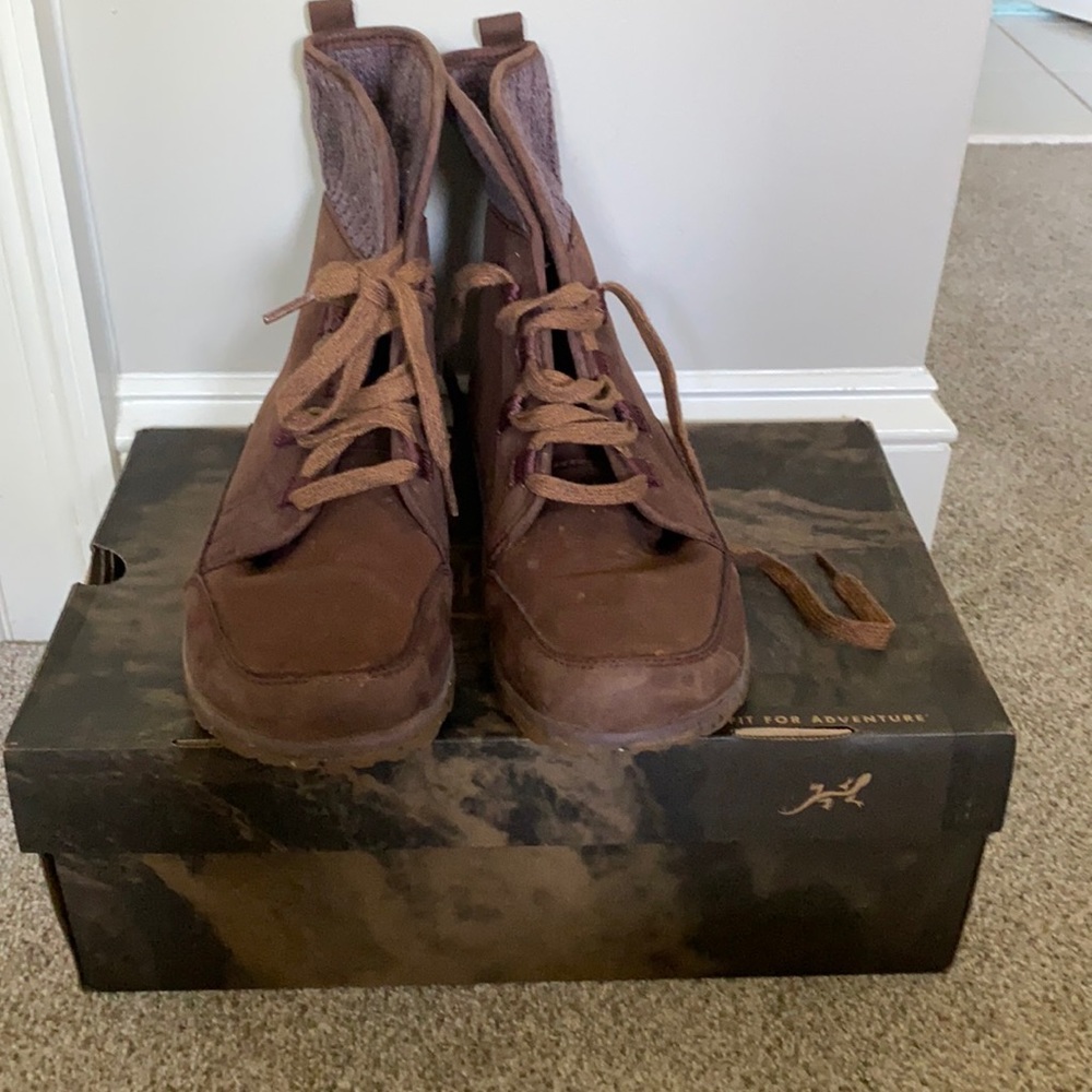Winter hiking boots.